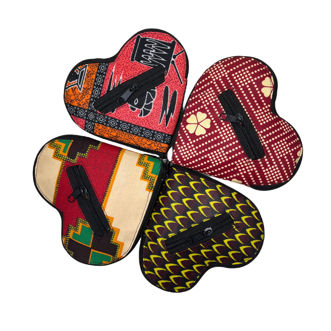 Rwandan Heart Pouch Tote Bag