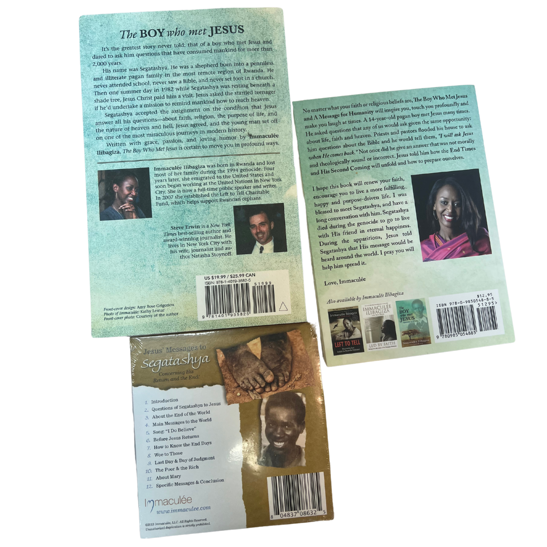 The Boy Who Met Jesus - Segatasha Bundle with Messages Booklet & CD - signed by Immaculee